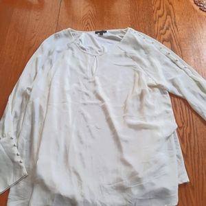 Lane Bryant 18/20 Cream Blouse with Button Detail